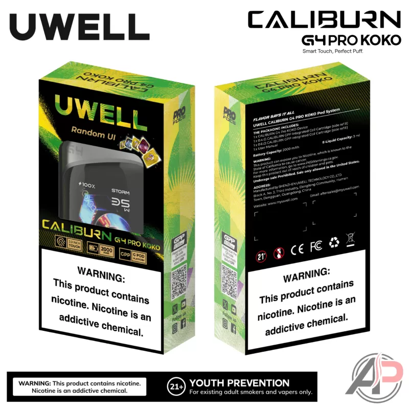 Uwell Caliburn G4 Pro Koko 35W Pod System Starter Kit Device - Coral Pink, Cosmic Gray - Image 3