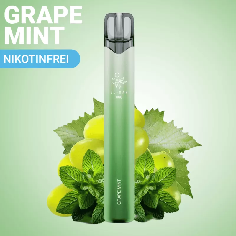 Elf Bar 800 – Grape Mint – NIKOTINFREI - Elf Bar / ca. 800 / 550 mAh / Nikotinfrei