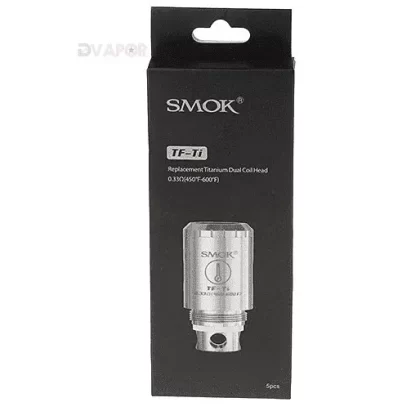 Smok TFV4 TF-Ti 0.33 Ohm Titanium Dual Coil Heads (5 Pack)