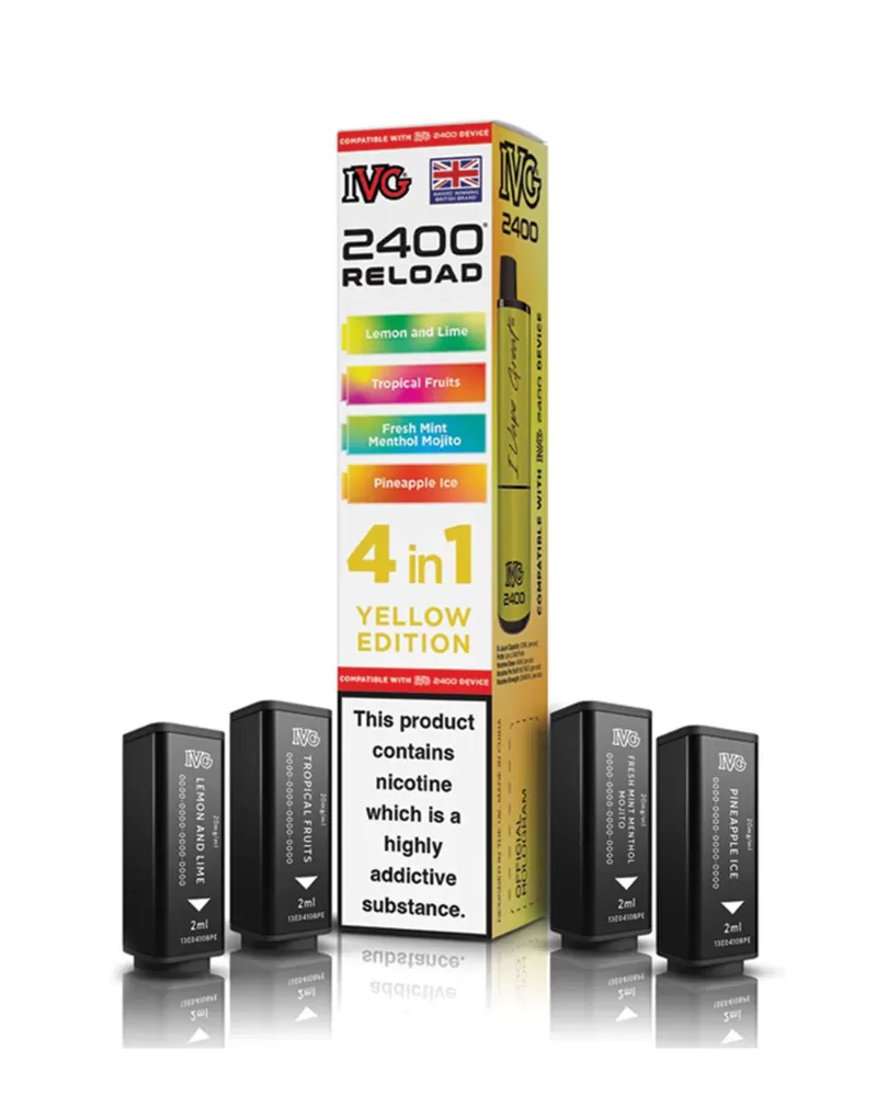 Yellow Edition IVG 2400 Reload Refill Pods (x4) - Image 2