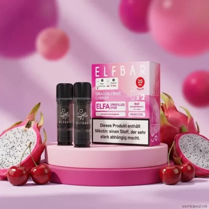 ELFBAR ELFA Pods Dragon Fruit Cherry 20mg – 2er Pack - Elf Bar; Kirsche, Drachenfrucht; 20mg/ml