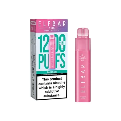 Elf Bar 1200 Red Cherry Prefilled Pod Vape - Nicotine Strength#20mg