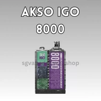 Akso IGO 8000 Puffs - Aloe Grape (Bold Series)
