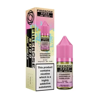 Elux Firerose Strawberry Watermelon Bubblegum Nic Salt E-Liquid - Nicotine Strength#10mg>20mg