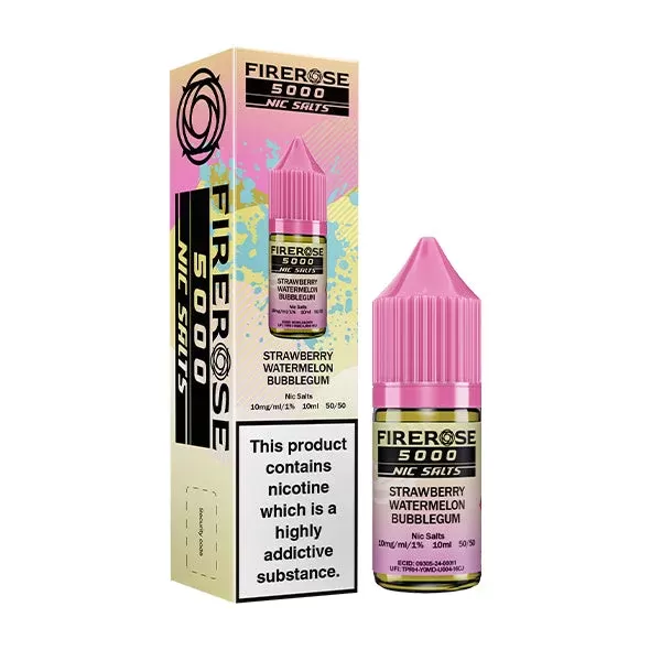Elux Firerose Strawberry Watermelon Bubblegum Nic Salt E-Liquid - Nicotine Strength#10mg>20mg