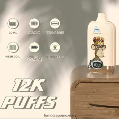 Fumot Digital Box 12000 vapeador desechable de 20 ml – (1 pieza) estallido del hielo H0XPTX132 Fumot Mexico - Fumotvapemexico