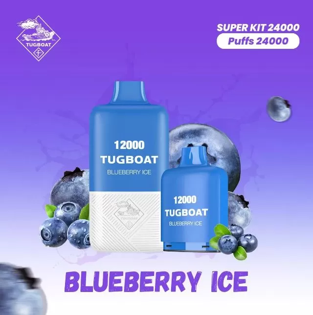 Tugboat Super 24000 Puffs Disposable Vape - 50 mg / Blue Razz Ice - Image 3