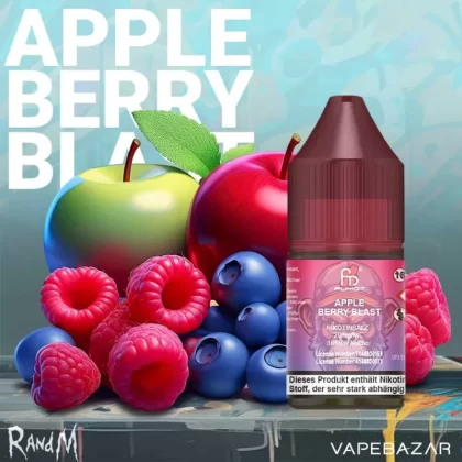 RandM Tornado Liquid – Apple Berry Blast – 20mg/ml Nikotin - demineralisiertes Wasser / Propylenglykol / pflanzliches Glycerin / Aromastoffe / Nikotin / 20 mg/ml / Beeren Mix / Apfel