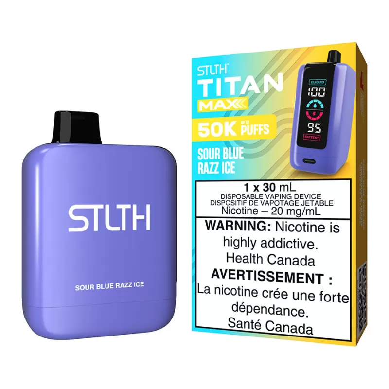 STLTH Titan Max Disposable Vape Device - Sour Blue Razz Ice - 20mg/ml