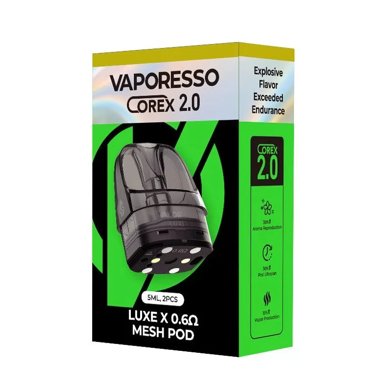 Vaporesso LUXE X Pods 2pk - 0.3ohm Mesh Corex 2.0 - Vapeciga - Image 3