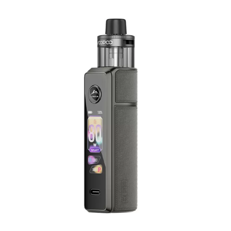 VooPoo Drag X3 Vape Kit - Grey Metal - Image 3