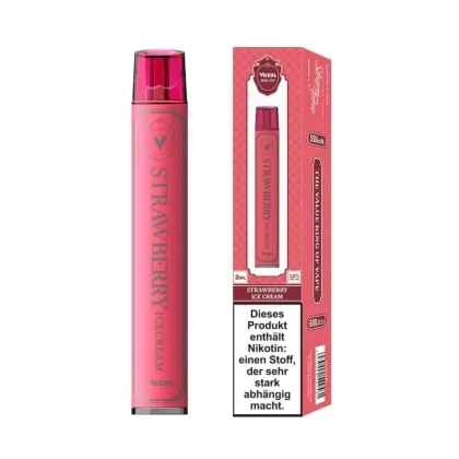 VOZOL BAR 500 – Strawberry Ice Cream - Vozol / Ice / Nikotinsalz / Propylenglykol / pflanzliches Glycerin / Aromastoffe / 400 mAh / 20mg/ml / ca. 500
