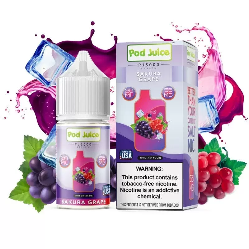 Pod Juice PJ5000 Salts | Sakura Grape