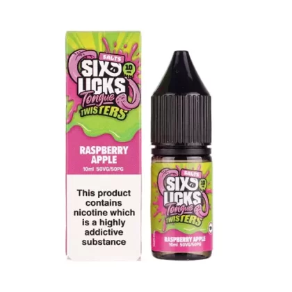 Six Licks Tongue Twisters Raspberry Apple Nic Salt - 20mg