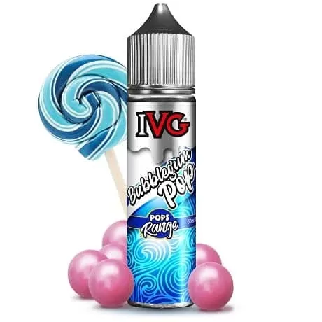 IVG Pop’s 50ml Shortfill – Bubblegum Lollipop - Strength#0mg 50ml>0mg 50ml + 1 x 18mg Nic Shots (60ml 3mg)