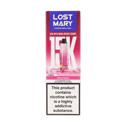 Juicy Peach Nera 15k Prefilled Pod + Refill by Lost Mary