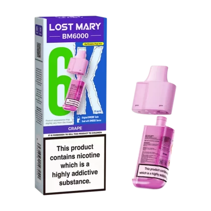 Grape Lost Mary BM6000 Refill Pack - 10mg - Vape Product