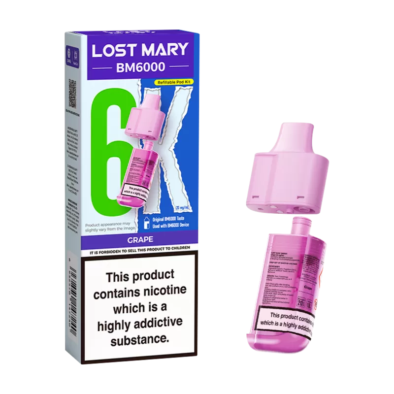 Grape Lost Mary BM6000 Refill Pack - 10mg - Vape Product