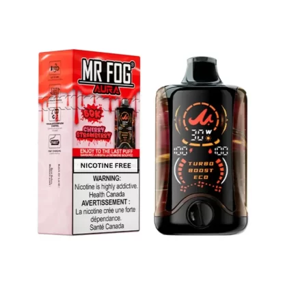 Mr Fog Aura 60K Disposable Vape Nicotine Free – Cherry Strawberry