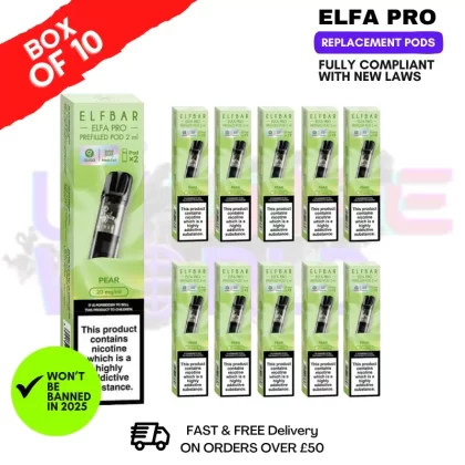 Pear Elf Bar Elfa Pro Prefilled Pod Box Of 10