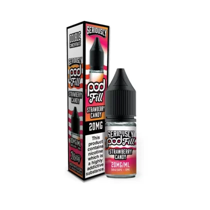 Strawberry Candy Nic Salt E-Liquid by Seriously Pod Fill - 10 mg - Medium Strength