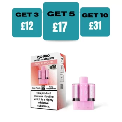 Juicy Peach / Juicy Raspberries - CP Pro Switch 30k Prefilled Pods - Juicy Peach / Juicy Raspberries