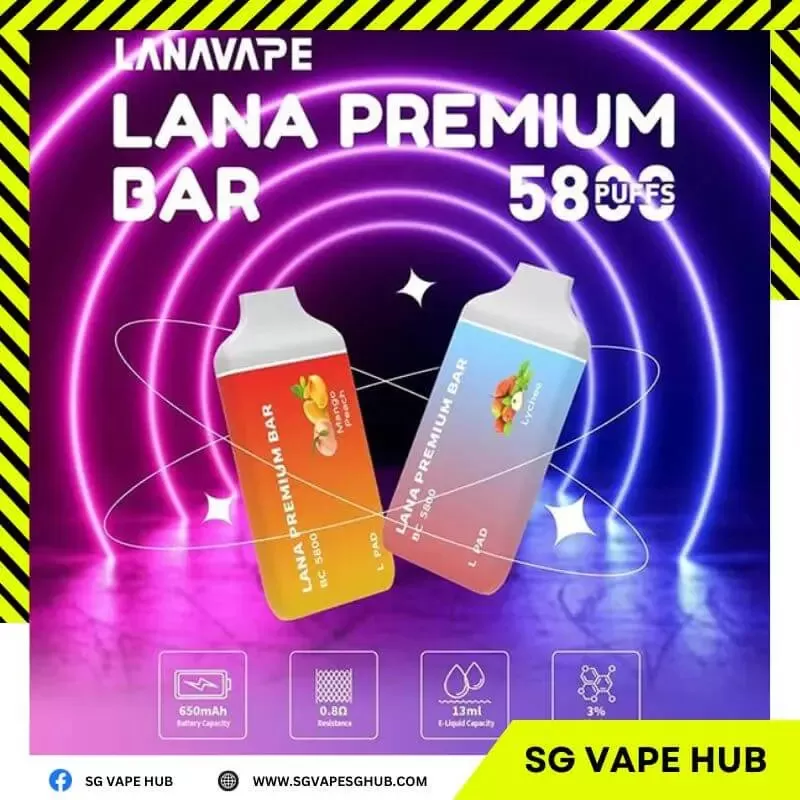 LANA PREMIUM BAR 5800 Puffs - Honey Grape - Image 2