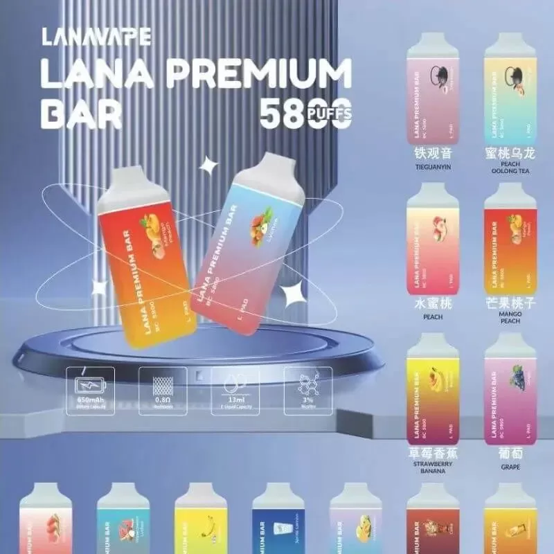 LANA PREMIUM BAR 5800 Puffs - Honey Grape - Image 3