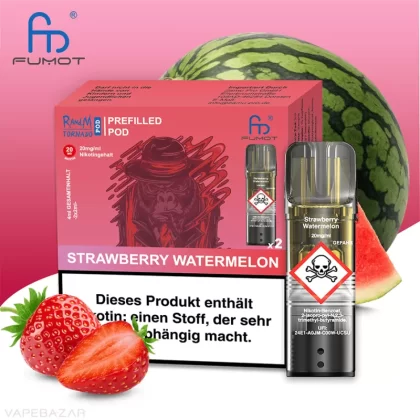 RandM Tornado Pods – Strawberry Watermelon (2er Pack) - RandM / Erdbeere / Wassermelone / ca. 1200 insgesamt / 20mg/ml
