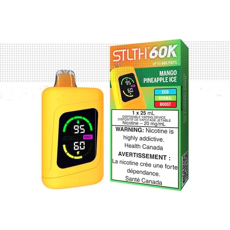 STLTH 60K Disposable Vape – Mango Pineapple Ice - Eliquidsupply