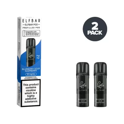 Blueberry Sour Raspberry Elf Bar 600 Prefilled Pods - Ecigdepot