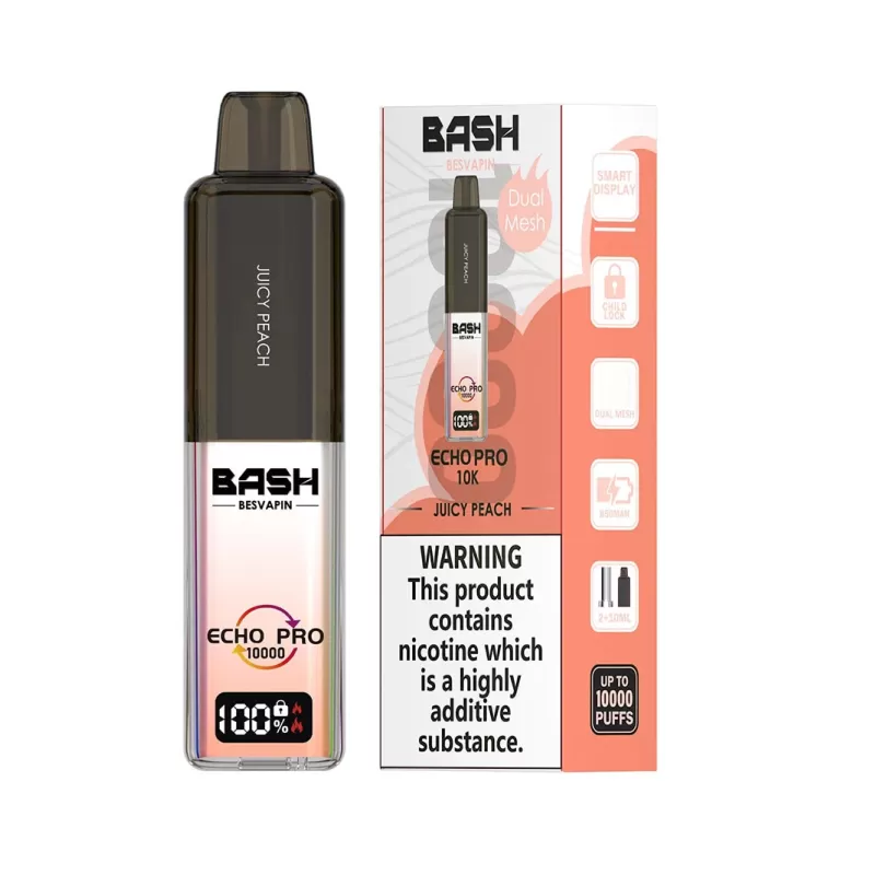 Bash Vape Echo Pro 10K Juicy Peach Prefilled Pod Kits