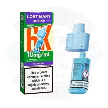 Lost Mary BM6000 Prefilled Pod 10mg - Flavours#Blueberry>Blueberry Sour Raspberry>Cherry Ice>Pineapple Ice>Strawberry Ice
