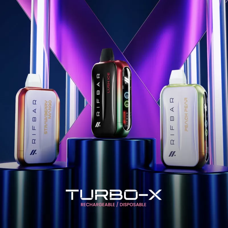 RIFBAR Turbo X 25K Rechargeable Disposable Device – 25000 Puffs - Strawberry Mango
