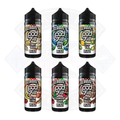 Doozy Vape Seriously Pod Fill X2 0mg 100ml Shortfill - Blackcurrant Berry, Blueberry Pomegranate
