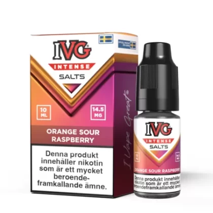IVG Intense Salts – Orange Sour Raspberry 14,5mg 10ml - E Ciggbutiken Se