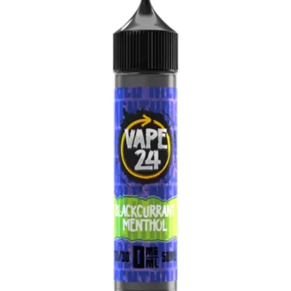 Vape 24 Blackcurrant Menthol 70/30 60ml E-Liquids