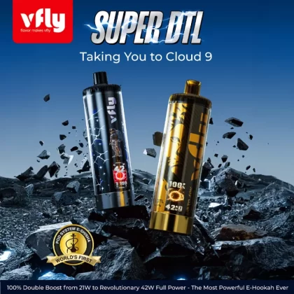 VFLY Super DTL Hookah 40K Disposable E-Hookah KIT - 40000 Puffs - Mango Freeze