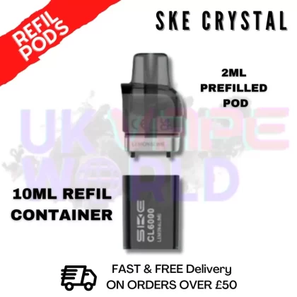 Blue Razz Lemonade SKE CL6000 Replacement Prefilled Pod