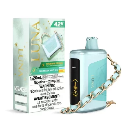 Kraze Luna Disposable Vape – 42K Puffs – Fab Fresh Mint