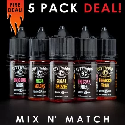 Cuttwood Nic Salt – Mix and Match (5 Pack) 150ml