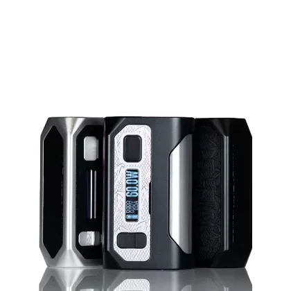 Vypers Vapers X WICK’D Blade DNA60 Box Mod - Black Body/Silver Accents, Silver Body/Black Accents