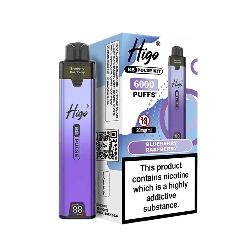 Higo BB Pulse 6000 Pod Kit - Blueberry Raspberry - Image 3