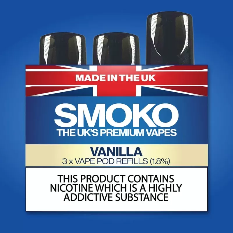 Vanilla VAPE POD Refills – UK Made VAPE Refills