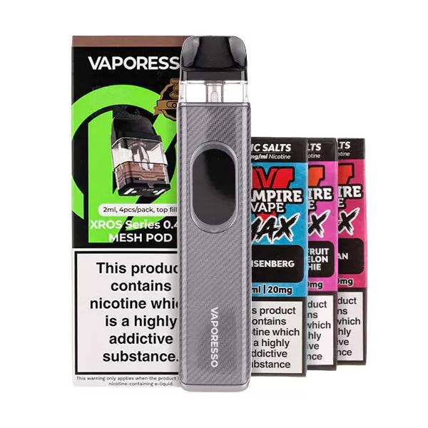 Vaporesso XROS 6 Pod Kit Bundle - Carbon Fibre Grey / 0.8ohm - Image 3