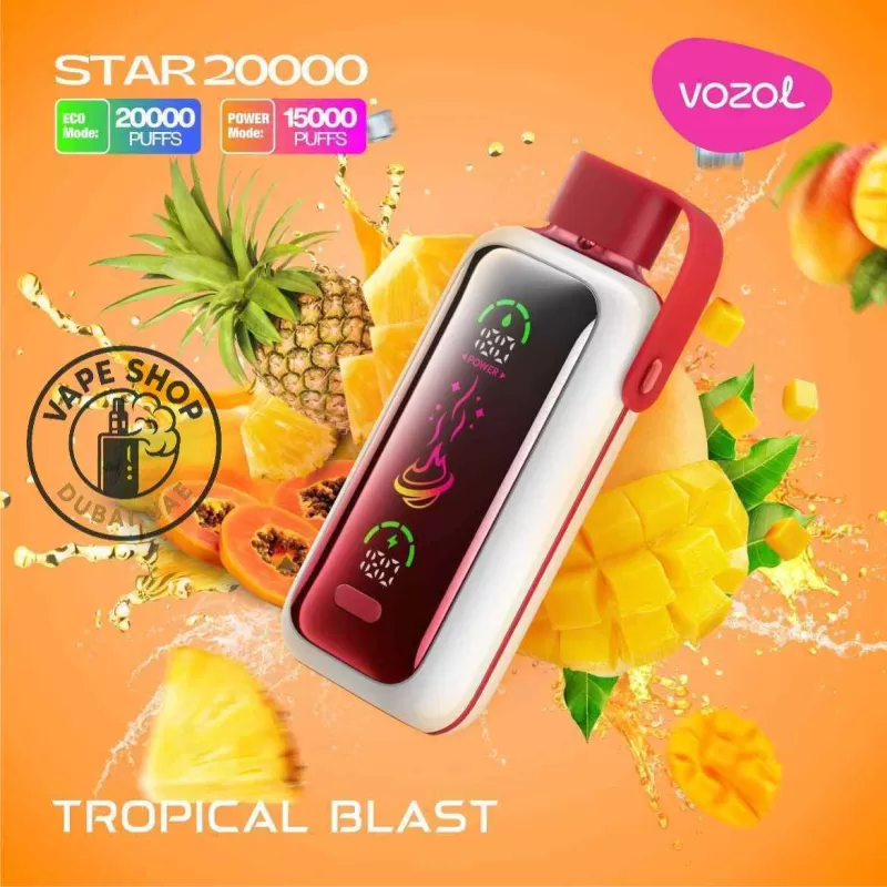 VOZOL Star 20000 Puffs 20MG & 50mg Disposable Vape in Dubai - Vape Product, BOX OF 10 PCS; Blue Berry Ice, Cherry Cola - Image 2