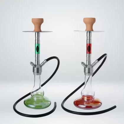 19 inches 1 Hose Modern Hookah - Green, Red
