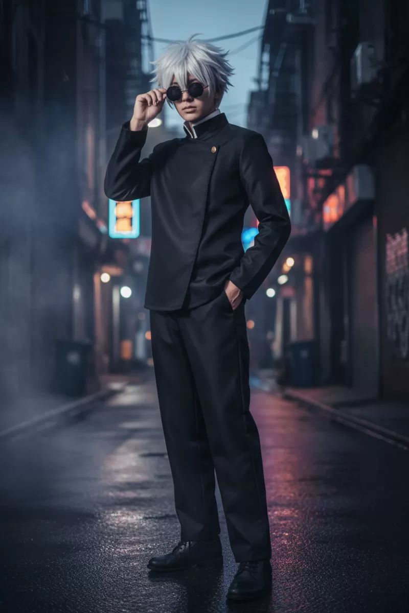 Gojo Satoru Style Costume Jujutsu Sorcerer Cosplay Outfit