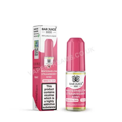 Bar Juice 5000 Watermelon Strawberry Kiwi Nic Salt E-Liquid - Vapestreams Co
