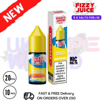 Fizzy Juice 5000 Nic Salt Blue Razz Lemonade 10ML E-liquid